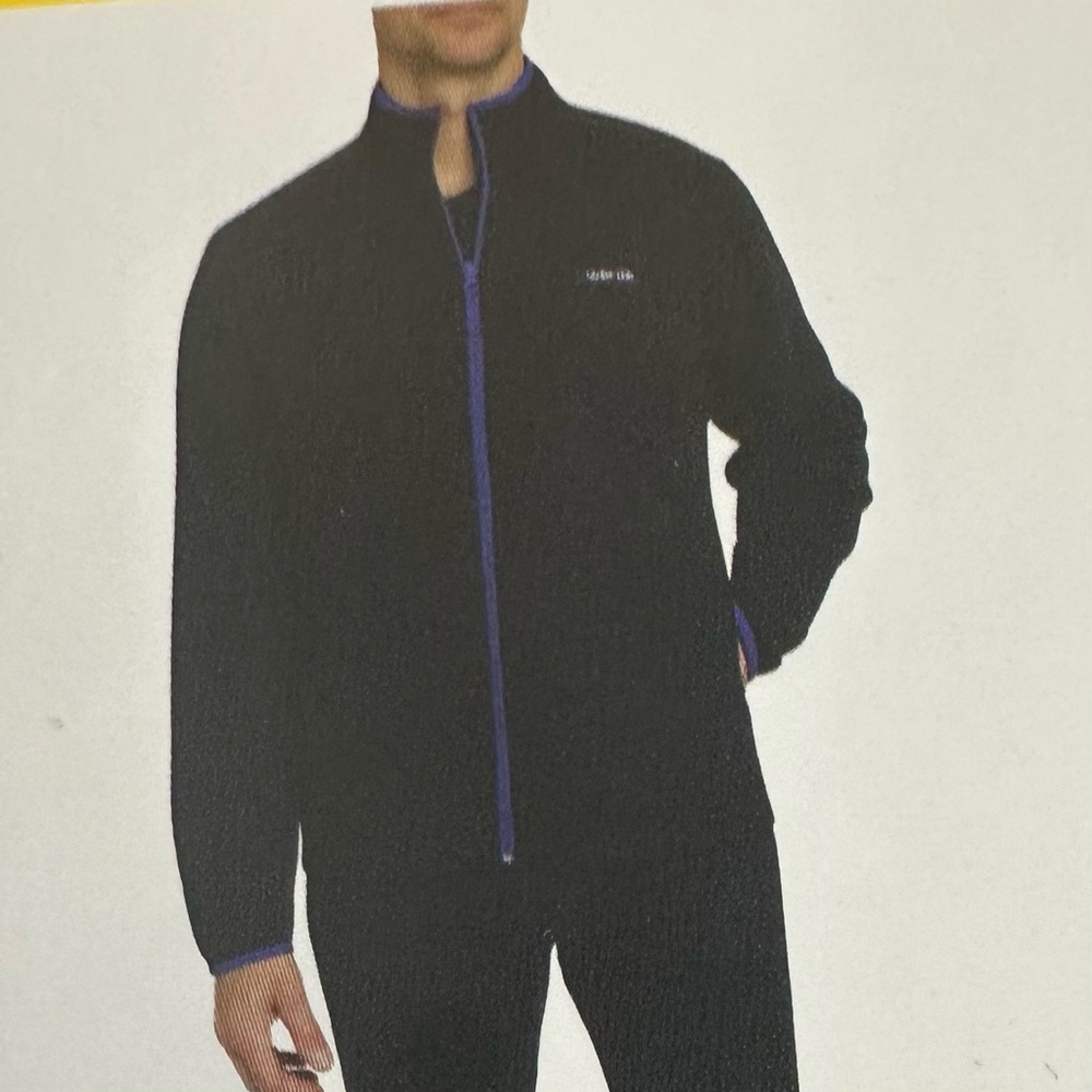 Lands End men’s size M , full front zip fleece jacket with pockets new with tags